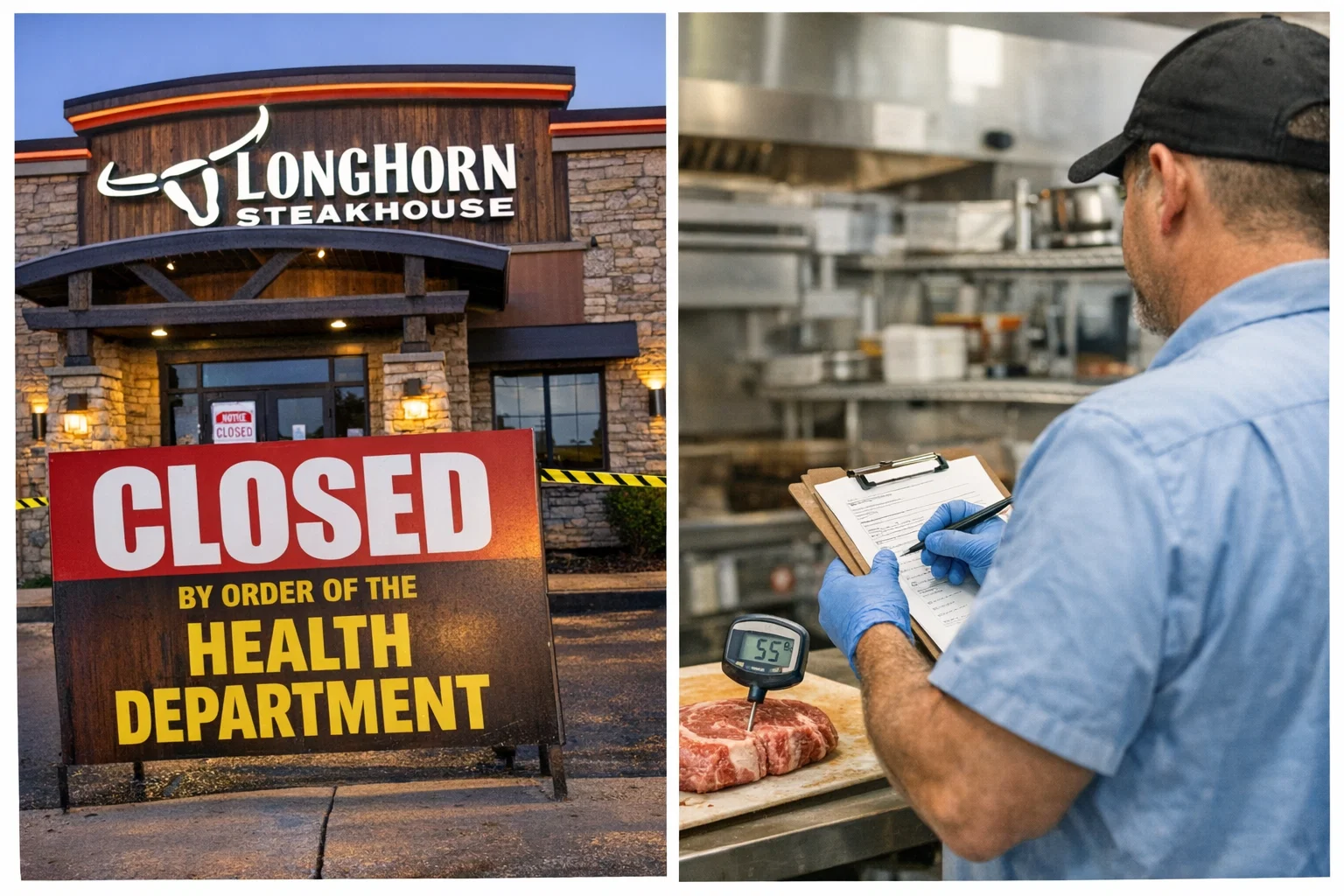 longhorn steakhouse closes after inspection